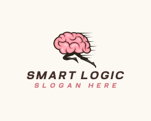 Fast Running Brain logo design