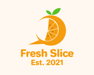 Orange Slice Chat logo design