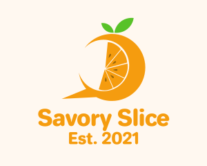 Orange Slice Chat logo design