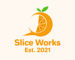 Orange Slice Chat logo design