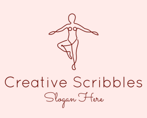 Female Body Doodle  logo design