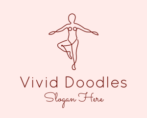 Female Body Doodle  logo design