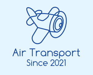 Blue Airplane Tour logo design