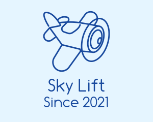 Blue Airplane Tour logo design