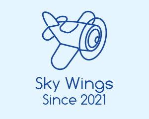 Blue Airplane Tour logo design