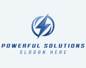 Power Lightning Energy  logo design