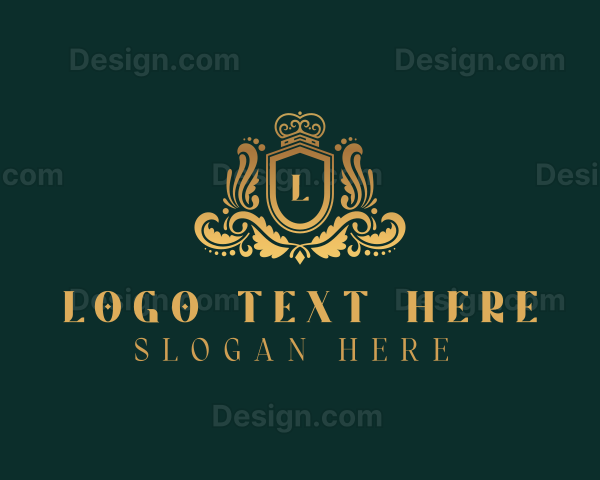 Gold High End Royal Shield Logo