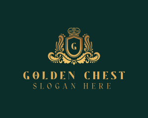 Gold High End Royal Shield logo design