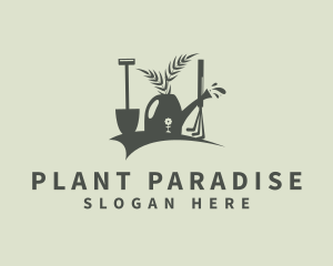 Gardening Tools Plant logo design