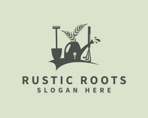 Gardening Tools Plant logo design