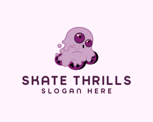 Spooky Monster Skate logo design