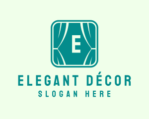 Window Curtain Decor logo design