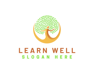 Human Wellness Tree logo design