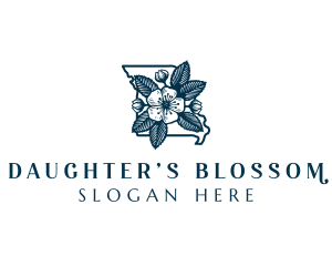 Missouri Hawthorn Blossom logo design