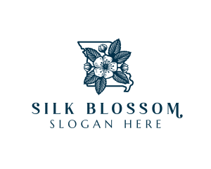 Missouri Hawthorn Blossom logo design