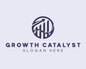 Financial Analytics Graph logo design