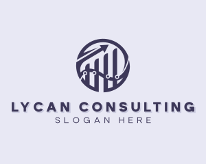 Financial Analytics Graph logo design