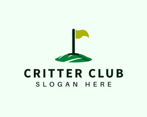 Country Club Golf Flag logo design