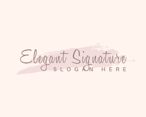 Elegant Feminine Signature logo design