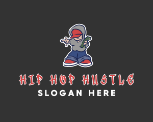 Hip Hop Gangster Cash  logo design