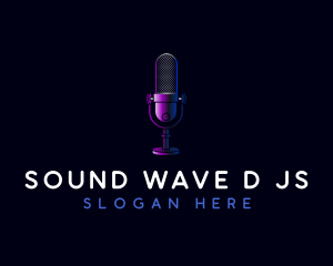 Podcast Microphone Audio logo design