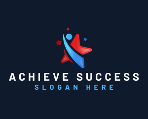 Human Star Success logo design