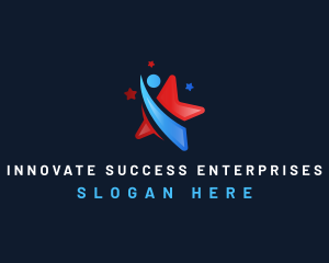 Human Star Success logo design