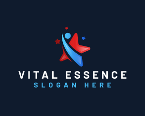 Human Star Success logo design