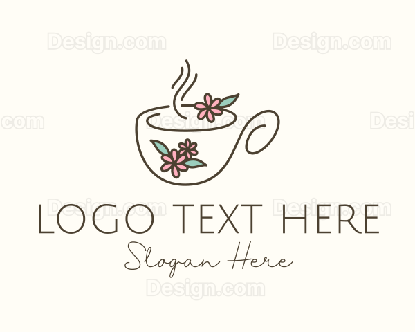Floral Tea Cup Logo
