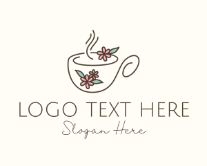 Floral Tea Cup logo