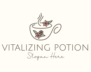 Floral Tea Cup logo