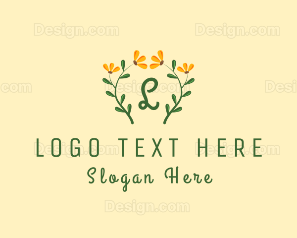 Flower Plant Wreath Logo