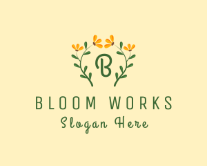 Flower Plant Wreath logo design