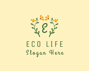 Flower Plant Wreath logo design