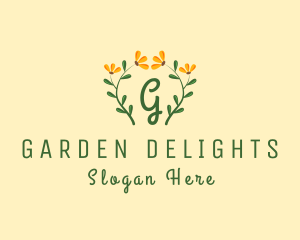 Flower Plant Wreath logo design