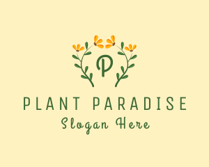 Flower Plant Wreath logo design