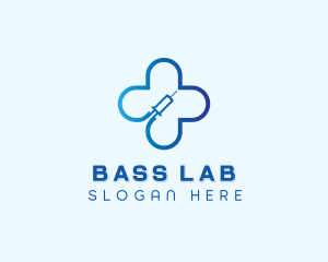 Hospital Vaccination Syringe logo design