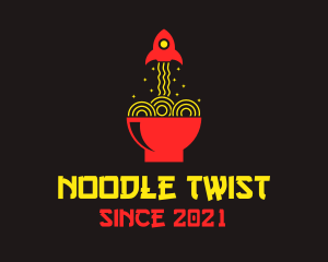 Ramen Rocket Noodles logo design