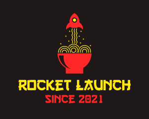 Ramen Rocket Noodles logo design