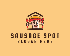 Hot Dog Sandwich logo design