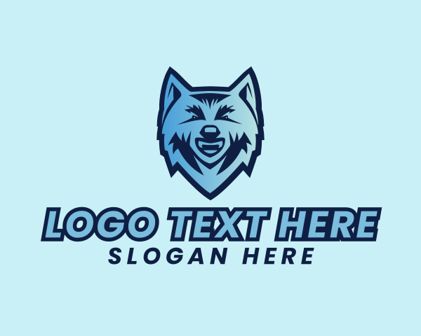 Wolf Head logo example 3