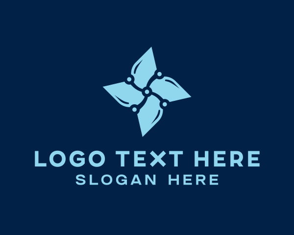 Digital Blue Flower logo