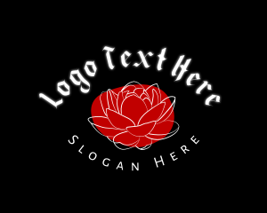 Grunge Flower Tattoo logo