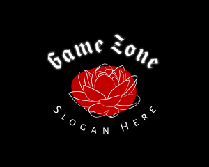 Grunge Flower Tattoo logo