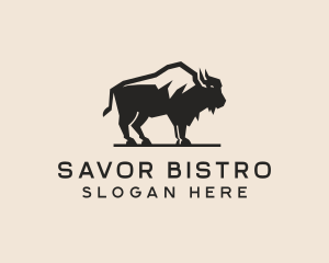 Bison Steakhouse Restaurant logo design