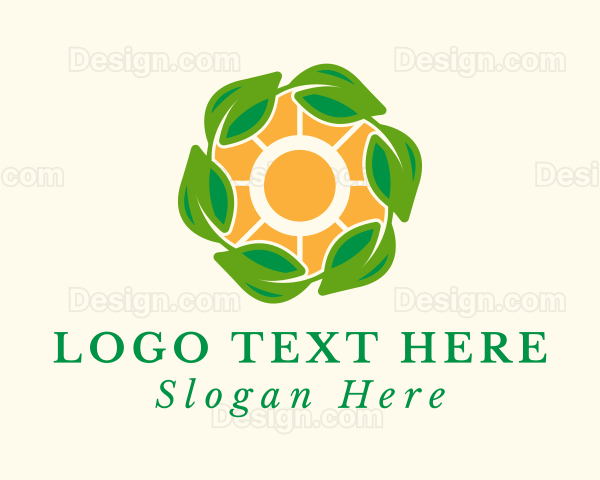 Tropical Sun Leaf Farm Logo