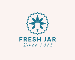 Organic Kombucha Jar logo design