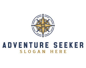 Adventure Travelling Compass logo design