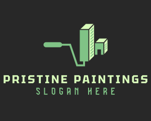 Building Paint Roller logo design