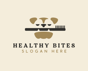 Pet Dog Toothbrush logo design